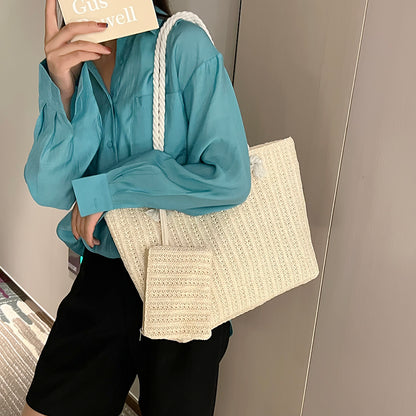 Fashion Large Capacity, Women Handbags, Summer Beach Bag, Casual Bali, Straw Tote Bag, Big Purse