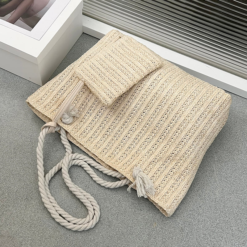 Fashion Large Capacity, Women Handbags, Summer Beach Bag, Casual Bali, Straw Tote Bag, Big Purse