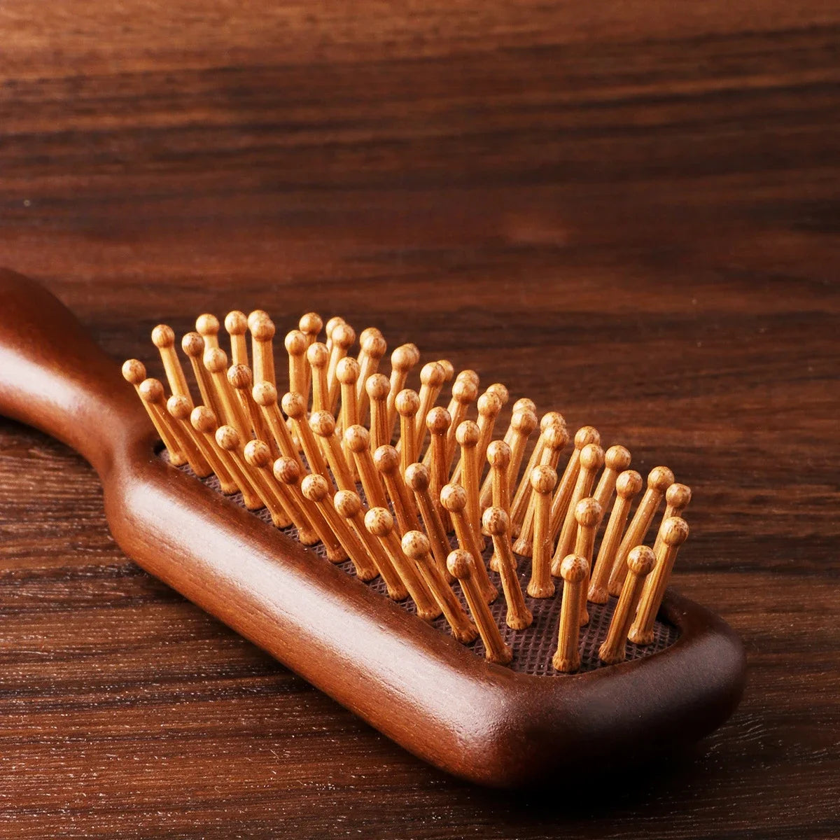 Sandalwood Massage Comb Meridian Hair Care Golden Silk Narrow Air Bag Comb 2