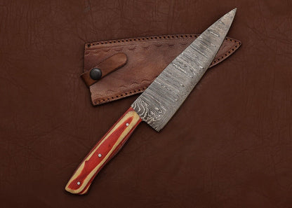 Handmade Damascus Steel Cooking Knife  Professional Chef Tool For Kitchen Lovers 1