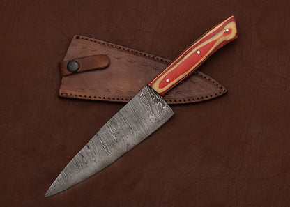 Handmade Damascus Steel Cooking Knife  Professional Chef Tool For Kitchen Lovers 2