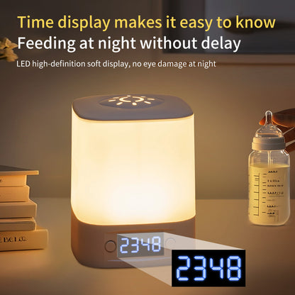 Rechargeable LED Night Lamp With Digital Clock Display Soft Glow Sleeping Light Touch Control Bedsi 1