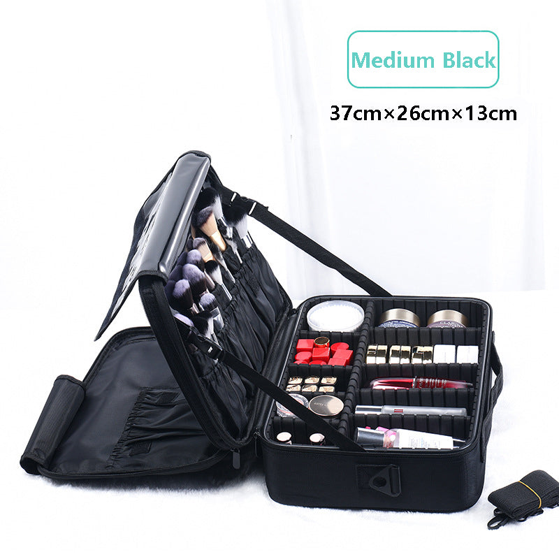Professional Makeup Case, Large Capacity Cosmetic Organizer, Brush and Barber Bag for Makeup Artists and Hair Stylists