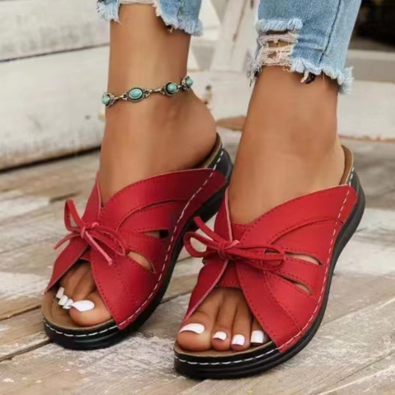 Chic Womens Sandals Sweet Summer Shoes Woman Heels Sandals Comfortable Summer Slippers  Heeled Foot 4