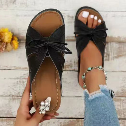 Chic Womens Sandals Sweet Summer Shoes Woman Heels Sandals Comfortable Summer Slippers  Heeled Foot 1