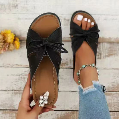 Chic Womens Sandals Sweet Summer Shoes Woman Heels Sandals Comfortable Summer Slippers  Heeled Foot 7