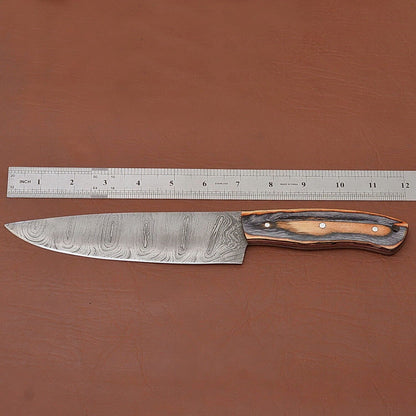 Razor Sharp Handmade Damascus Chef Knife  Kitchen  Outdoor Use Knife 1