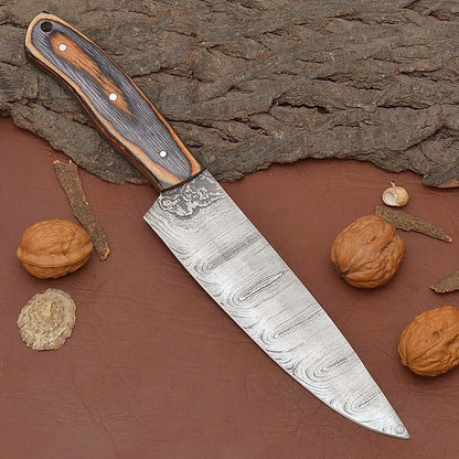 Razor Sharp Handmade Damascus Chef Knife  Kitchen  Outdoor Use Knife 2