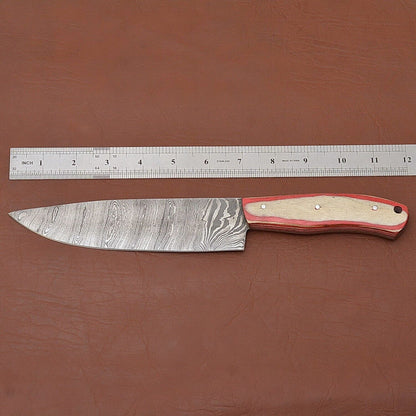 Professional Damascus Steel Chef Knife  Handmade Kitchen Knife Gift For Him 1
