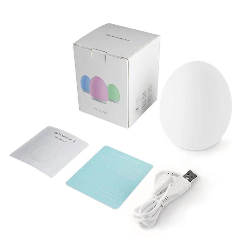 USB Rechargeable Night Light, RGB Changing Color Lamp, with Remote Control, Touch Dimmable, Portable Bedside Table Lamp