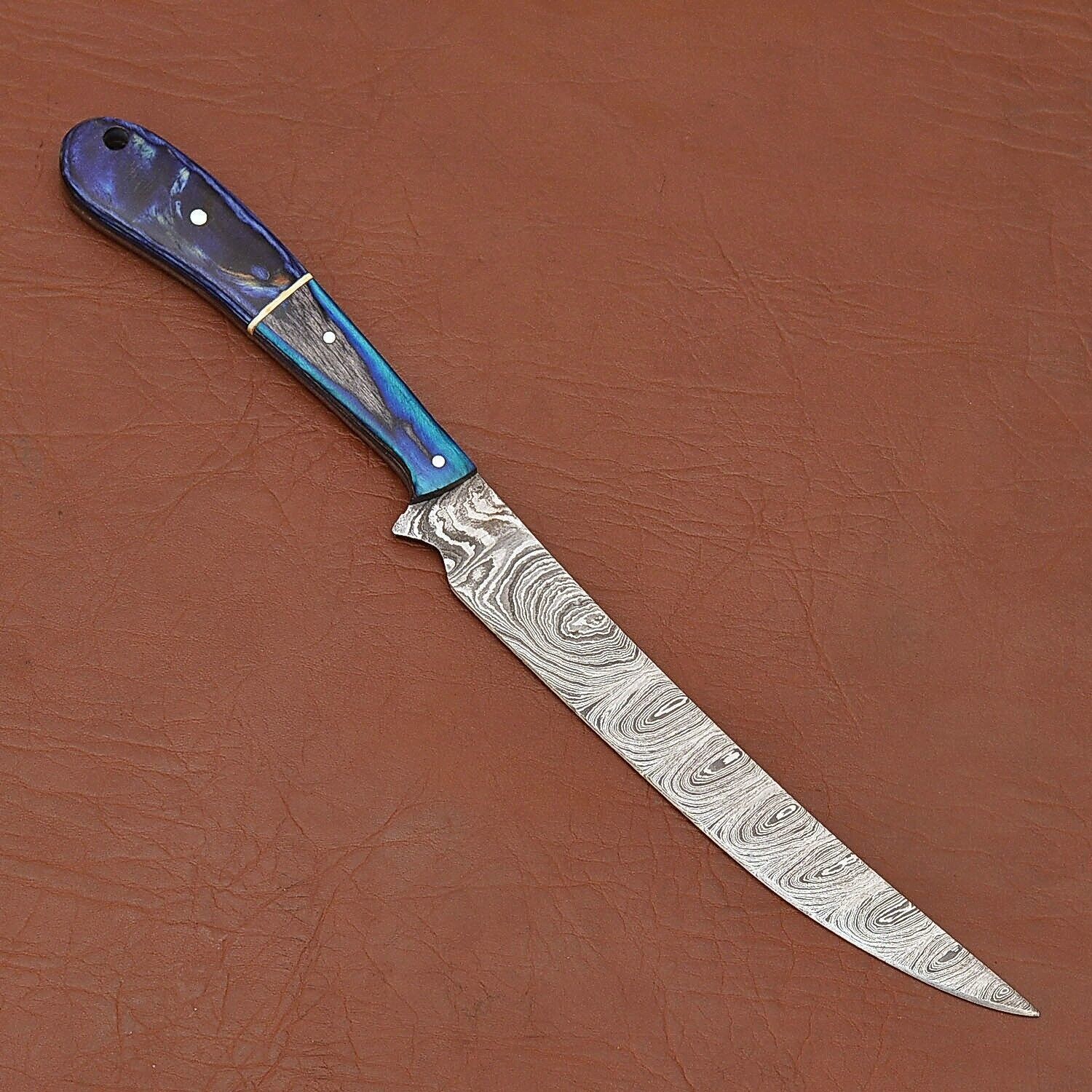 Luxury Handmade Damascus Steel Chef Knife  Wooden Handle Cooking Knife 1