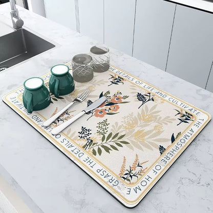 AquaDry Super Absorbent Kitchen Mat  QuickDry AntiSkid Dish Drying Pad For Sink Countertop  Bathroo 11