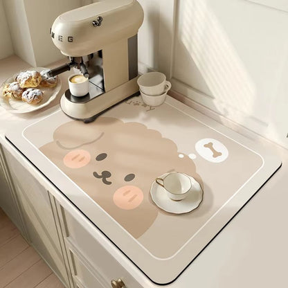 AquaDry Super Absorbent Kitchen Mat  QuickDry AntiSkid Dish Drying Pad For Sink Countertop  Bathroo 13