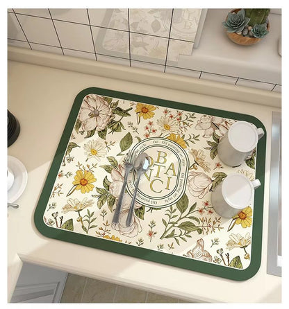 AquaDry Super Absorbent Kitchen Mat  QuickDry AntiSkid Dish Drying Pad For Sink Countertop  Bathroo 18