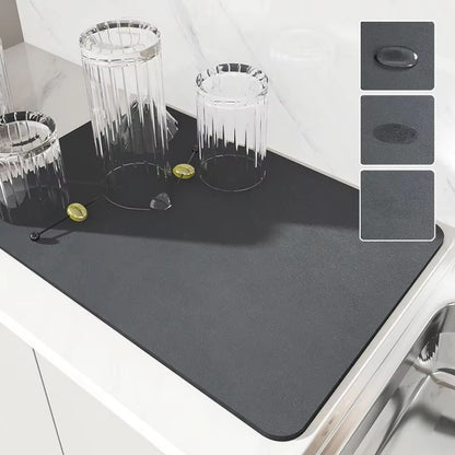 AquaDry Super Absorbent Kitchen Mat  QuickDry AntiSkid Dish Drying Pad For Sink Countertop  Bathroo 3