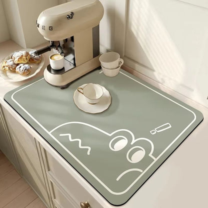 AquaDry Super Absorbent Kitchen Mat  QuickDry AntiSkid Dish Drying Pad For Sink Countertop  Bathroo 6