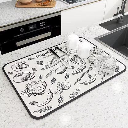 AquaDry Super Absorbent Kitchen Mat  QuickDry AntiSkid Dish Drying Pad For Sink Countertop  Bathroo 7