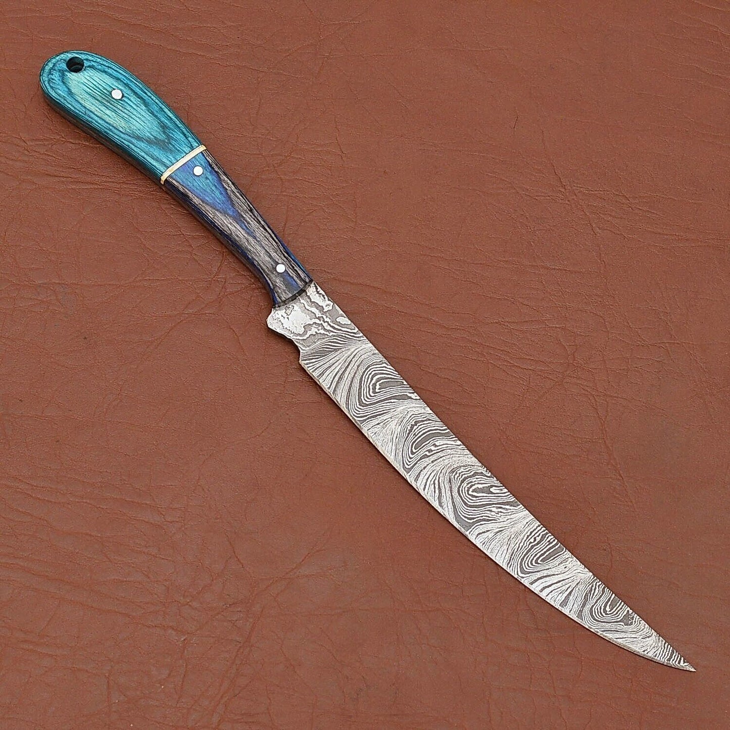 Handcrafted Damascus Steel Chef Knife  Razor Sharp Kitchen  Survival Knife 1