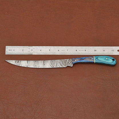 Handcrafted Damascus Steel Chef Knife  Razor Sharp Kitchen  Survival Knife 2