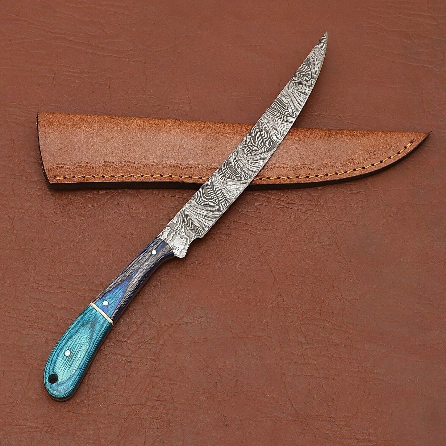 Handcrafted Damascus Steel Chef Knife  Razor Sharp Kitchen  Survival Knife 3