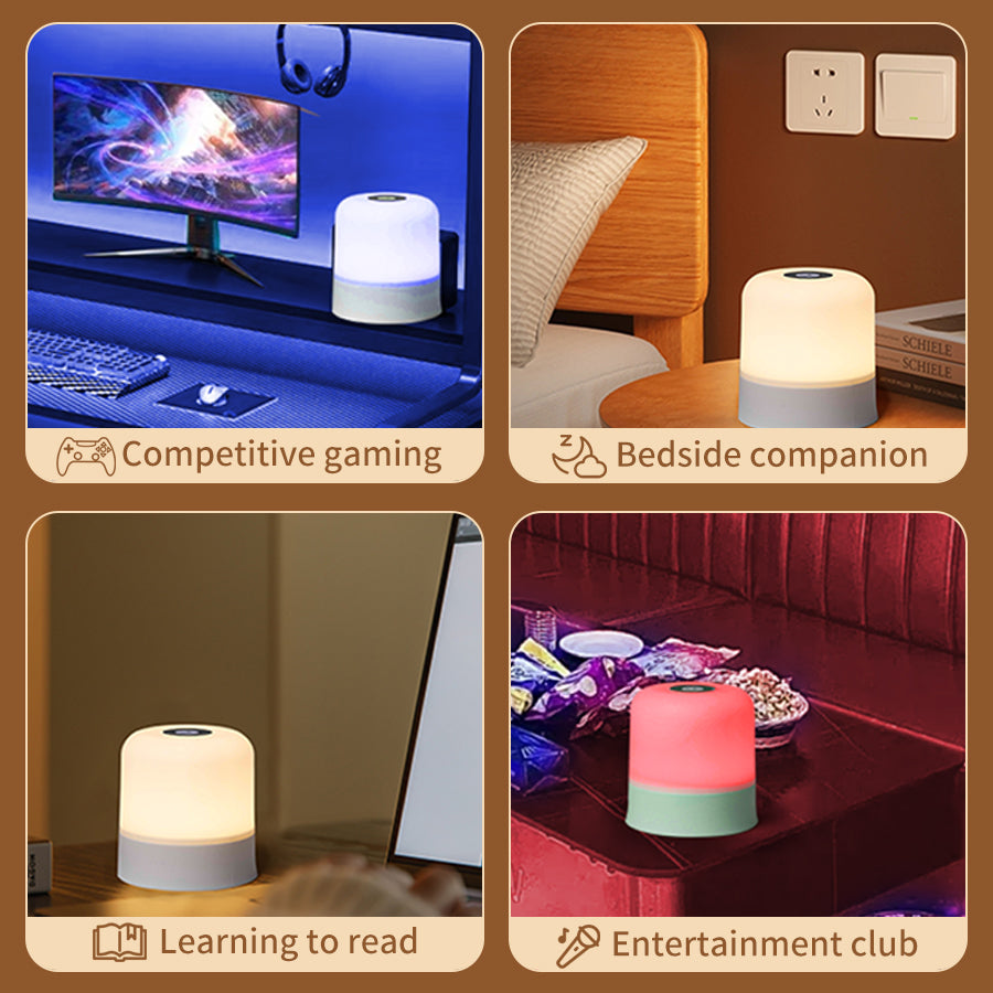 Rechargeable Touch Bedside Lamp, Dimmable LED Night Light for Bedroom, USB Table Lamps for Home Decor, Ideal Christmas