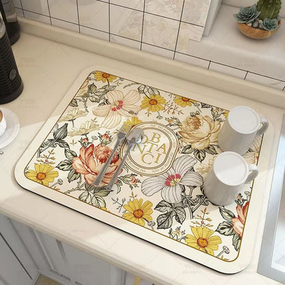 AquaDry Super Absorbent Kitchen Mat  QuickDry AntiSkid Dish Drying Pad For Sink Countertop  Bathroo 20