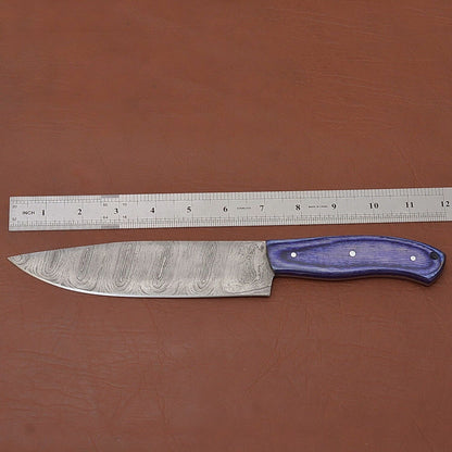 Handmade Damascus Steel Chef Fillet Knife  Professional Kitchen  Outdoor Knife With Wood Handle 1
