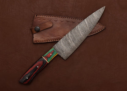 Razor Sharp Handmade Damascus Steel Fillet Knife  Wooden Handle Chef Knife For Cooking  Hunting 2