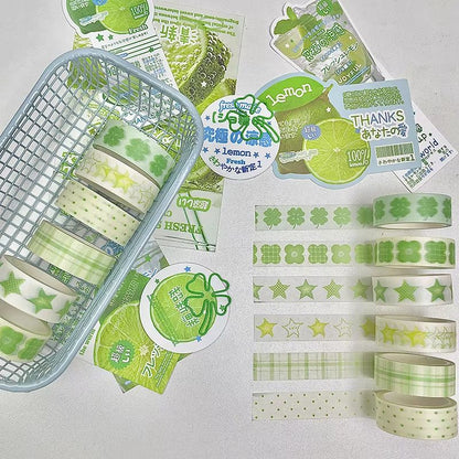 MINKYS Fruit Washi Tape Set  6pcs Cute Strawberry  Apple Decorative Tape For Journaling Scrapbookin 12