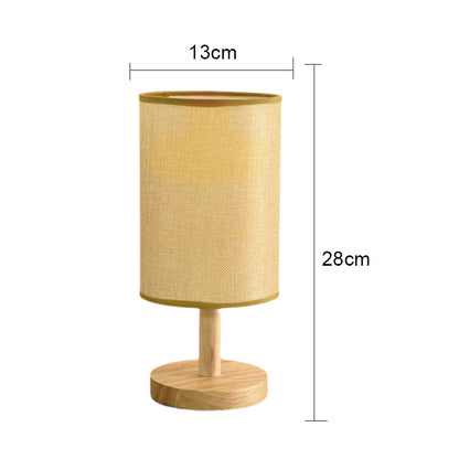 Modern LED Table Lamp, Dimmable USB Bedside Light, Simple Style Fabric Lampshade for Bedroom Decor, Night Light