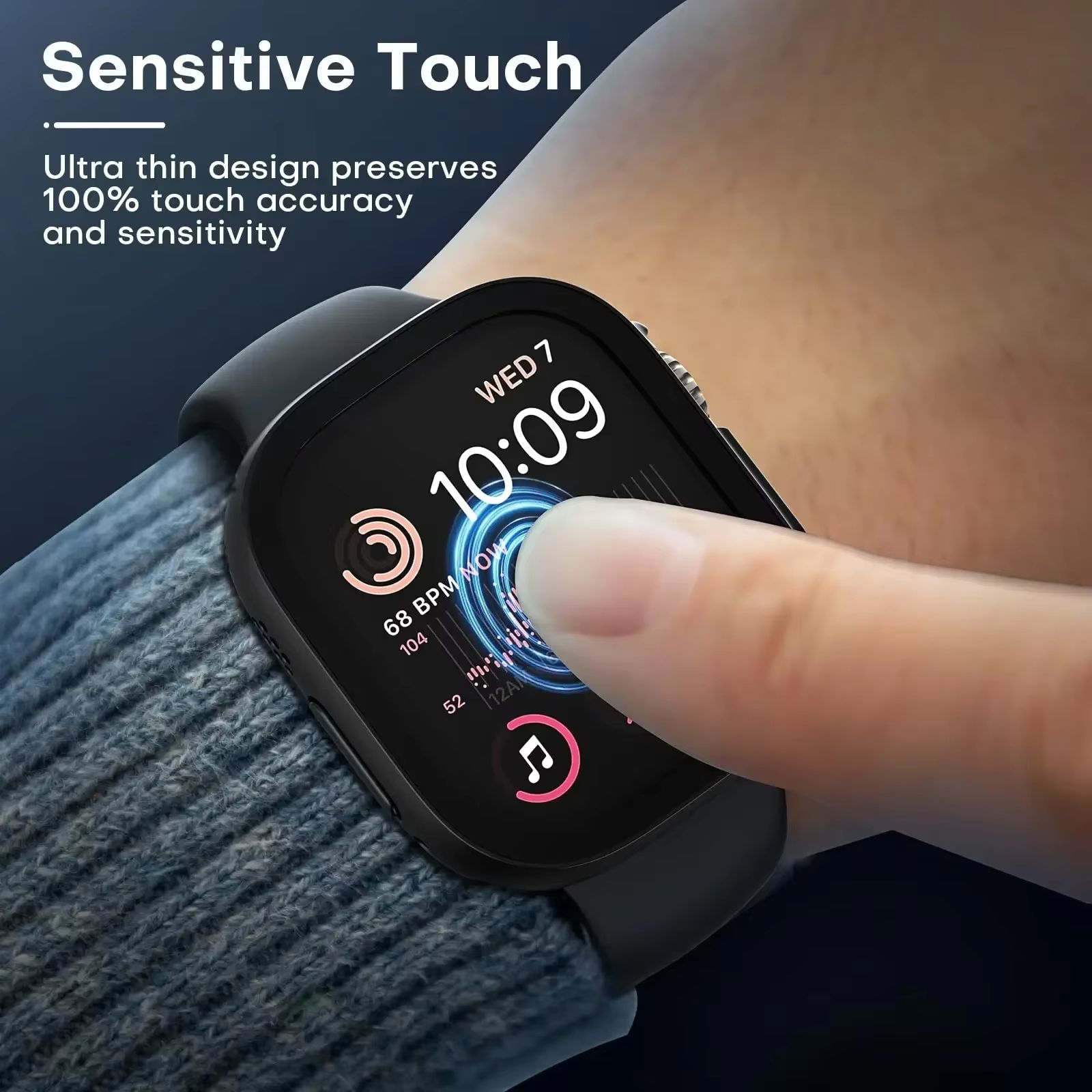 ArmorGlass Case For Apple Watch Ultra 2 49mm  Full Protection PC Bumper  Tempered Glass Screen Cove 1
