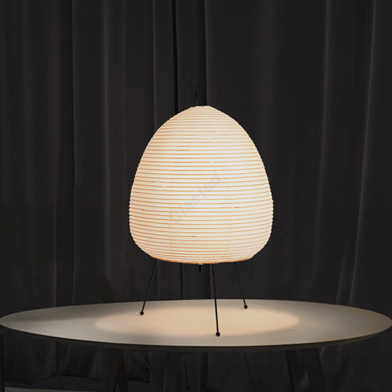 Design Paper Table Lamp, Tripod Rice Paper Style, LED Desk Lamp for Bedroom