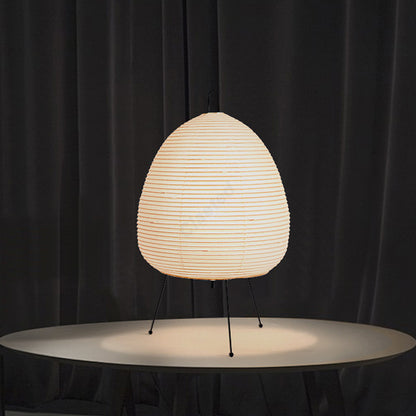 Design Paper Table Lamp, Tripod Rice Paper Style, LED Desk Lamp for Bedroom