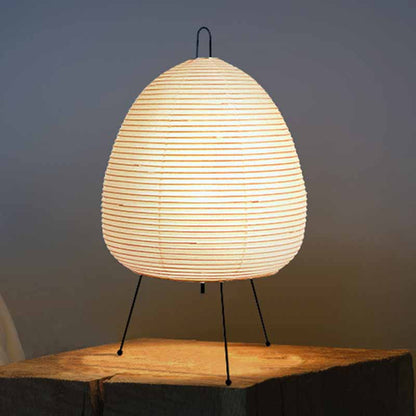 Design Paper Table Lamp, Tripod Rice Paper Style, LED Desk Lamp for Bedroom