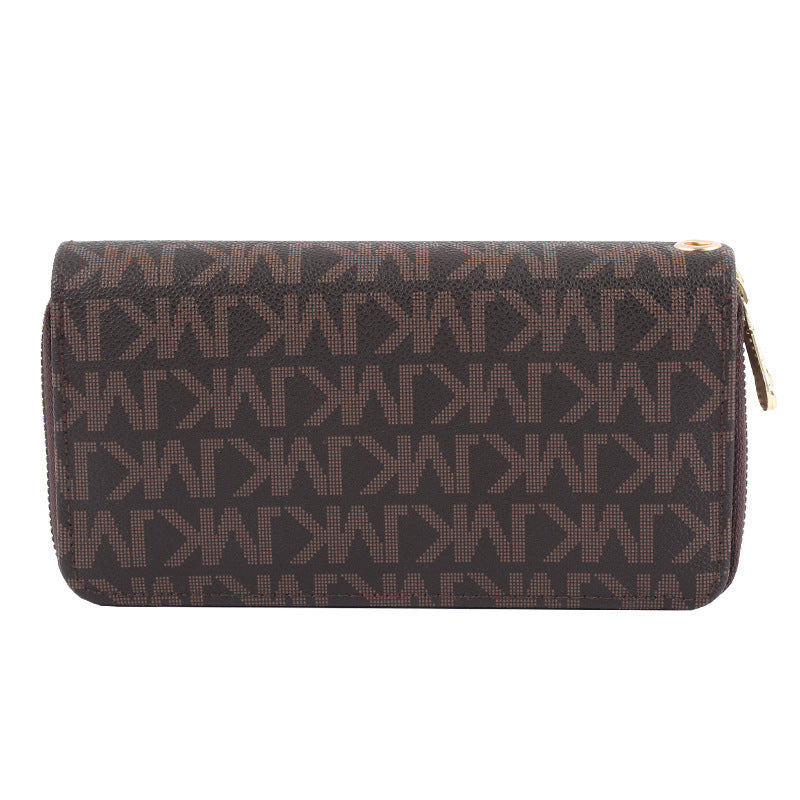 Fashion Long Wallets For Women Wristlet Wallet Double Zipper Clutches Phone Holder Purse With Big L 3