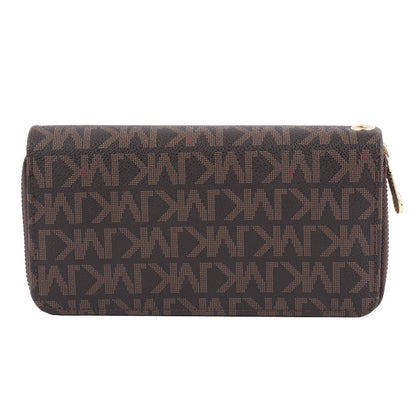 Fashion Long Wallets For Women Wristlet Wallet Double Zipper Clutches Phone Holder Purse With Big L 3