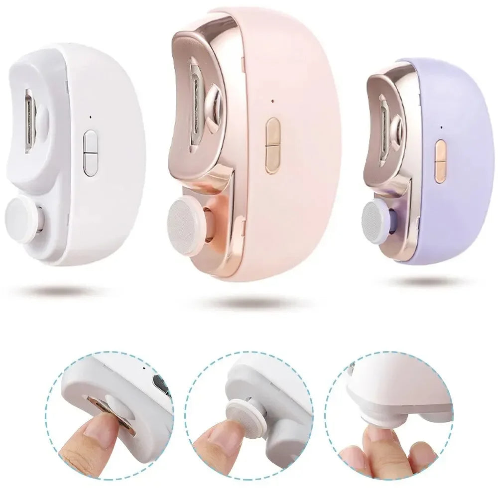 Electric Nail Clippers 2 In 1 Anti Splash Nail Trimmer For Baby Finger Toe Scissors Pedicure Thick  1