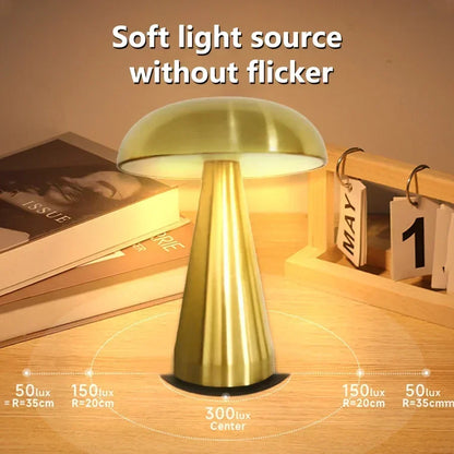 Modern Art Decoration Lamp, Classic Mushroom Table Lamp for a Light Luxury Style Bedroom