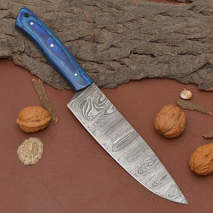 Custom Forged Damascus Steel Chef Knife  12 Fillet Knife With Wooden Handle 1