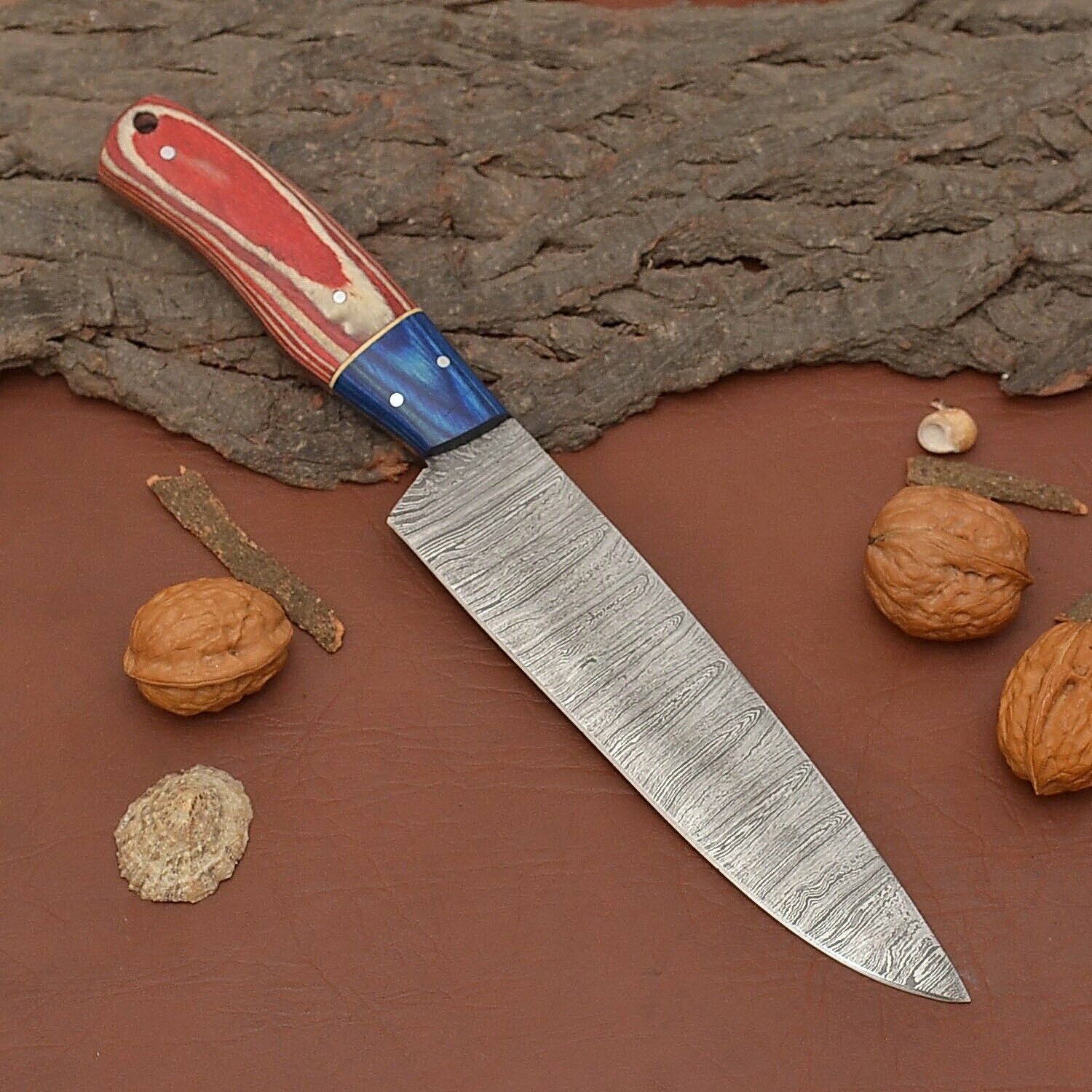 Professional Handmade Damascus Fillet Knife  Kitchen  Outdoor Cooking Tool 1