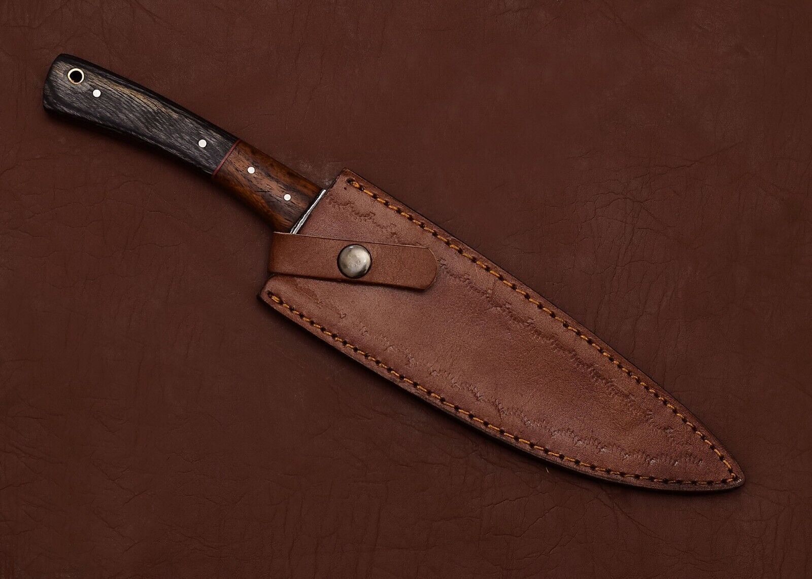 Premium Damascus Steel Chef Fillet Knife  Handcrafted With Pakka Wood Handle 3