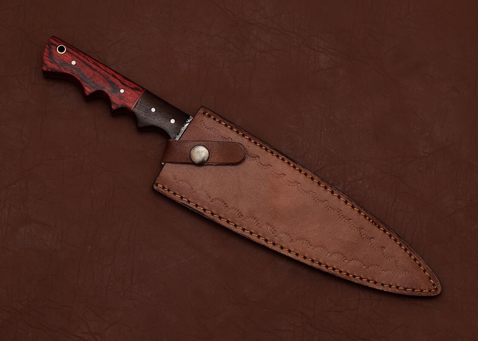 HandForged Damascus Steel Fillet Knife  Razor Sharp Kitchen  Hunting Knife 3