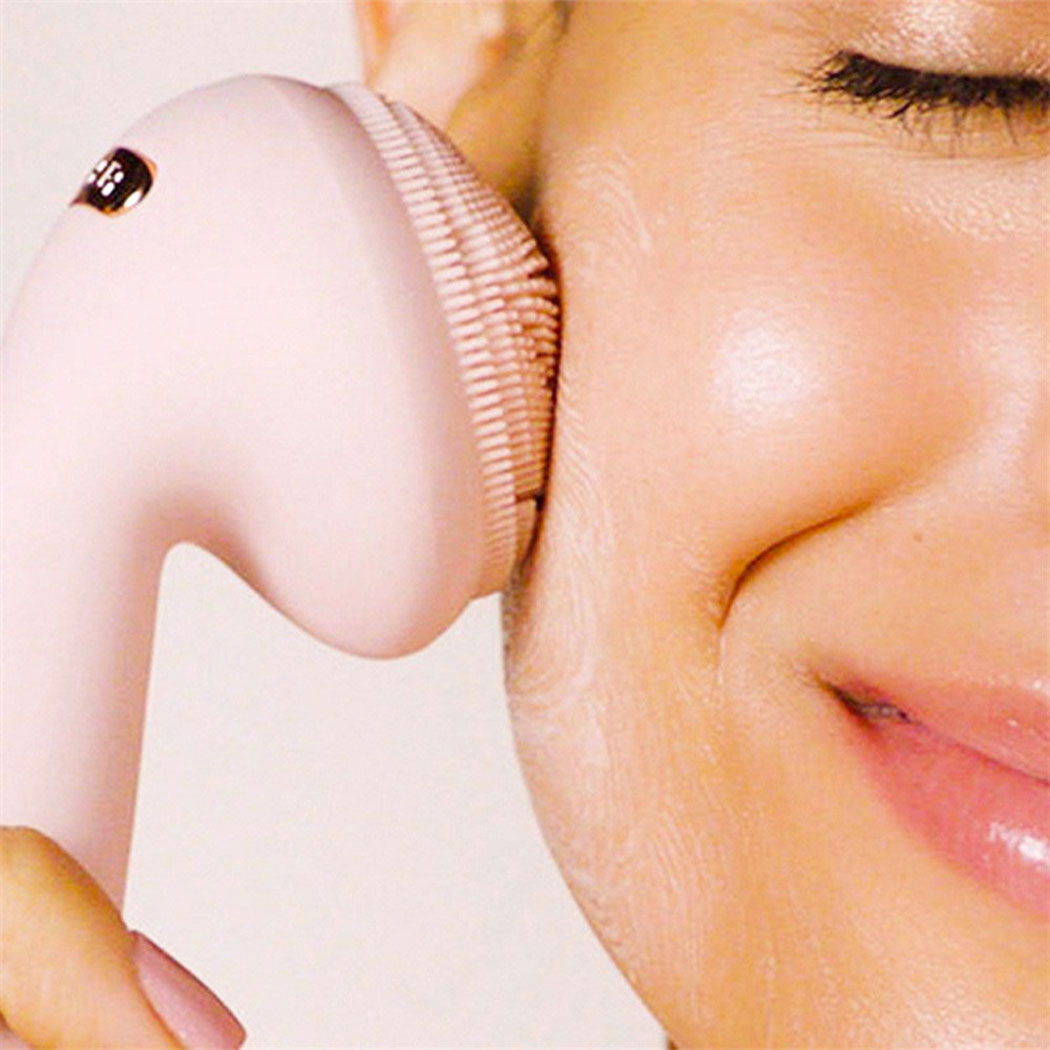 Vibration Massage Brush Cleaner, Electric Facial Cleaner Silicone Waterproof Skin Care Machine, Rechargeable Beauty Tool