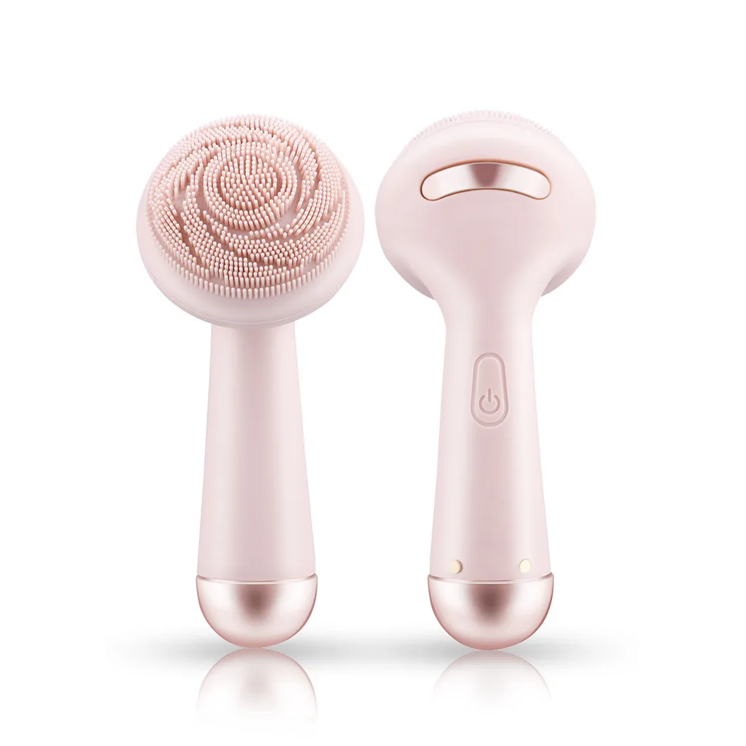 Vibration Massage Brush Cleaner, Electric Facial Cleaner Silicone Waterproof Skin Care Machine, Rechargeable Beauty Tool