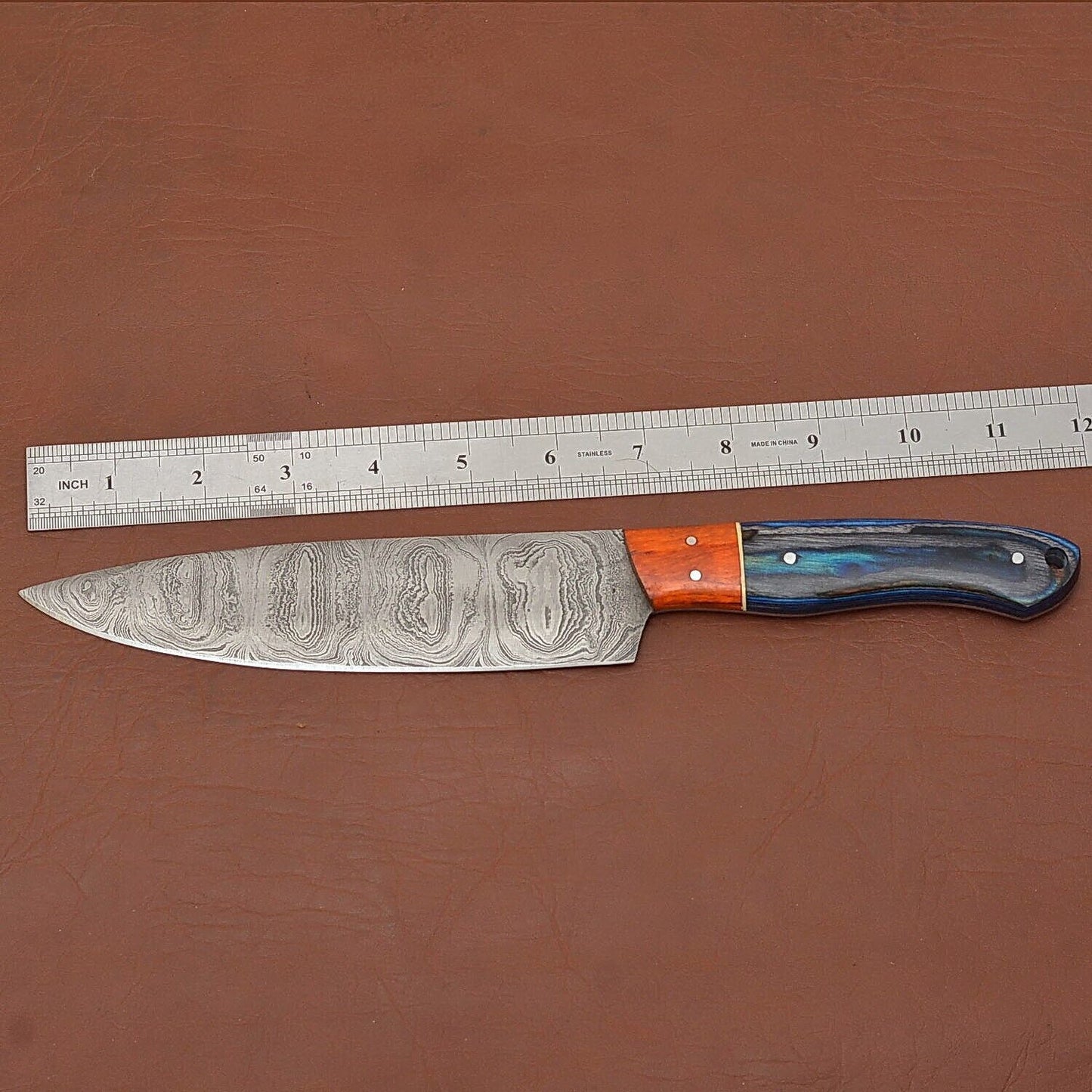 Luxury Handmade Damascus Fillet Knife  7 Blade With Pakka Wood Handle 2