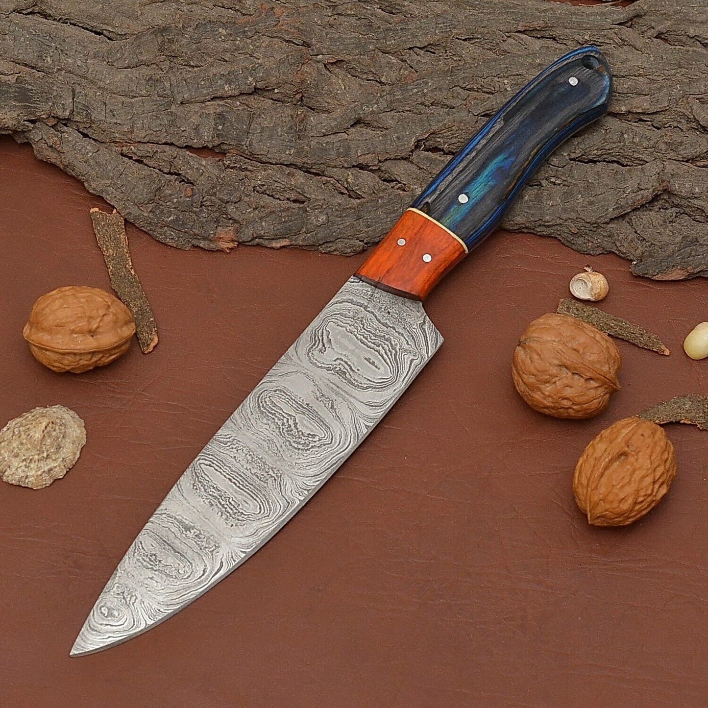 Luxury Handmade Damascus Fillet Knife – 7" Blade with Pakka Wood Handle