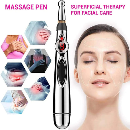 Pain Relief Therapy Power Pen, Electronic Acupuncture Meridian Press Pen, Multi Function Energy Massage Tool