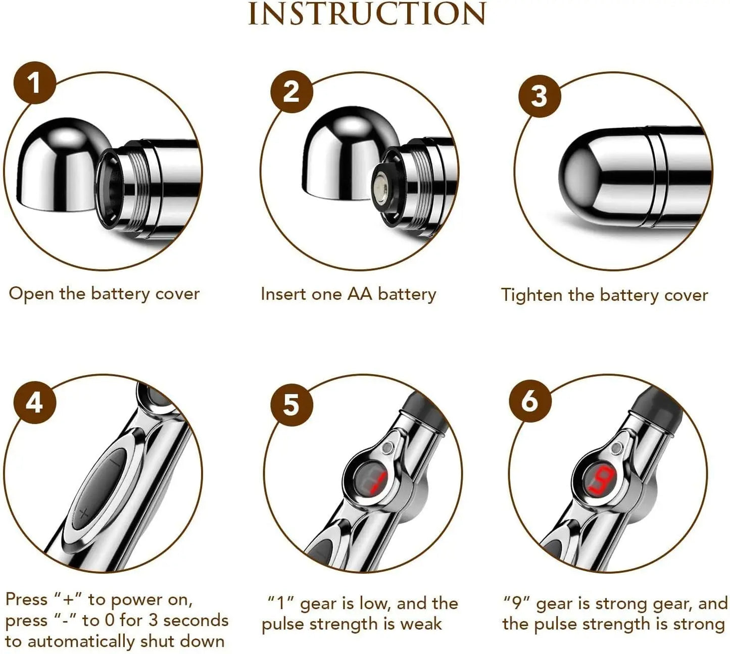 Pain Relief Therapy Power Pen Electronic Acupuncture Meridian Press Pen Multi Function Energy Massa 2