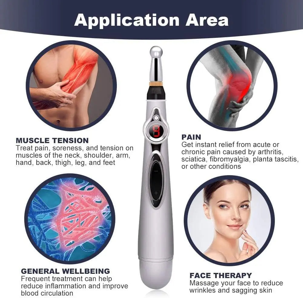 Pain Relief Therapy Power Pen Electronic Acupuncture Meridian Press Pen Multi Function Energy Massa 3