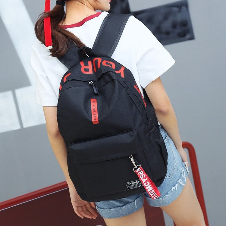 Korean Style Large Capacity Backpack Fashion Trend Bag For Men And Women High School And Junior Sch 12